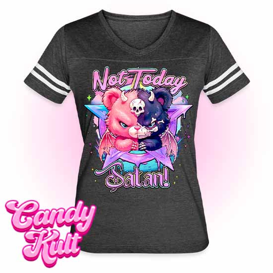 Not Today Satan Pentagram - Fright Candy Women’s Vintage Sport T-Shirt - Candy Kult - Candy Cult - Candy Kult Land - Wishbone - Boo Kitty - Panku - Frosti - Toxic Kitten - Hex-Heart - Cult Candy - Cake High Heels - [product_vendor}