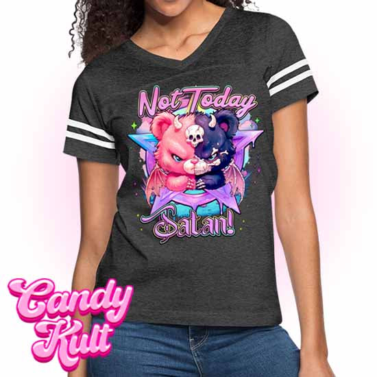Not Today Satan Pentagram - Fright Candy Women’s Vintage Sport T-Shirt - Candy Kult - Candy Cult - Candy Kult Land - Wishbone - Boo Kitty - Panku - Frosti - Toxic Kitten - Hex-Heart - Cult Candy - Cake High Heels - [product_vendor}