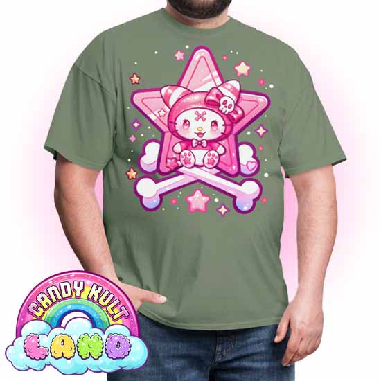 Wishbone Crossbones - Candy Kult Land COLOUR  Men's / Unisex Classic T-Shirt - Candy Kult - Candy Cult - Candy Kult Land - Wishbone - Boo Kitty - Panku - Frosti - Toxic Kitten - Hex-Heart - Cult Candy - Cake High Heels - [product_vendor}