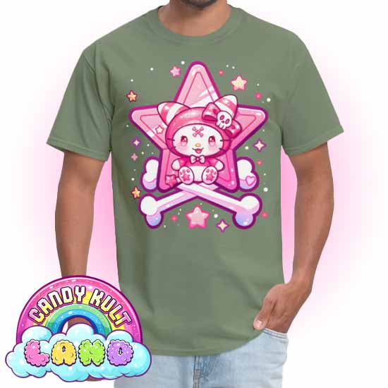 Wishbone Crossbones - Candy Kult Land COLOUR  Men's / Unisex Classic T-Shirt - Candy Kult - Candy Cult - Candy Kult Land - Wishbone - Boo Kitty - Panku - Frosti - Toxic Kitten - Hex-Heart - Cult Candy - Cake High Heels - [product_vendor}