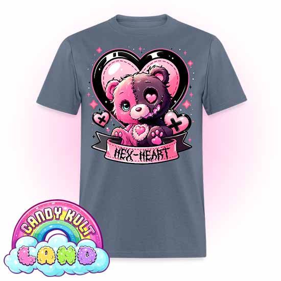 Hex-Heart - Candy Kult Land Men's / Unisex Classic T-Shirt - Candy Kult - Candy Cult - Candy Kult Land - Wishbone - Boo Kitty - Panku - Frosti - Toxic Kitten - Hex-Heart - Cult Candy - Cake High Heels - [product_vendor}