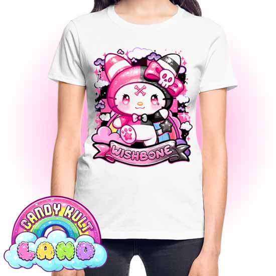 Wishbone Sparkle Punk - Candy Kult land REGULAR FIT Ladies T-Shirt - Candy Kult - Candy Cult - Candy Kult Land - Wishbone - Boo Kitty - Panku - Frosti - Toxic Kitten - Hex-Heart - Cult Candy - Cake High Heels - [product_vendor}