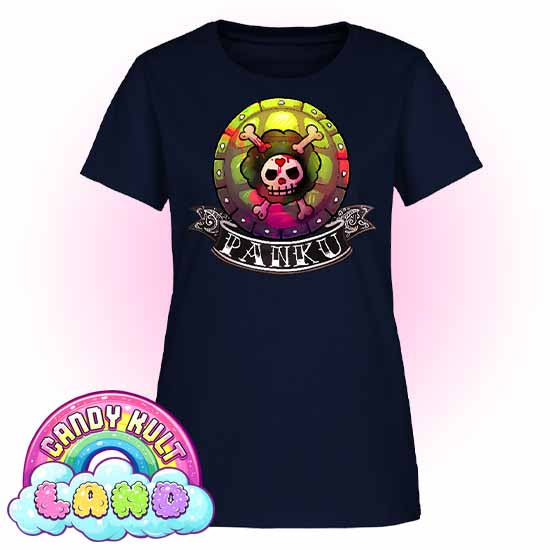 Panku Logo - Candy Kult Land Women's FITTED T-Shirt - Candy Kult - Candy Cult - Candy Kult Land - Wishbone - Boo Kitty - Panku - Frosti - Toxic Kitten - Hex-Heart - Cult Candy - Cake High Heels - [product_vendor}