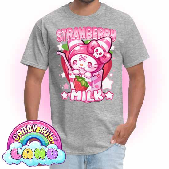 Wishbone Strawberry Milk  - Candy Kult Land Men's / Unisex Classic T-Shirt - Candy Kult - Candy Cult - Candy Kult Land - Wishbone - Boo Kitty - Panku - Frosti - Toxic Kitten - Hex-Heart - Cult Candy - Cake High Heels - [product_vendor}