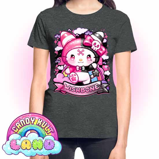 Wishbone Sparkle Punk - Candy Kult land REGULAR FIT Ladies T-Shirt - Candy Kult - Candy Cult - Candy Kult Land - Wishbone - Boo Kitty - Panku - Frosti - Toxic Kitten - Hex-Heart - Cult Candy - Cake High Heels - [product_vendor}
