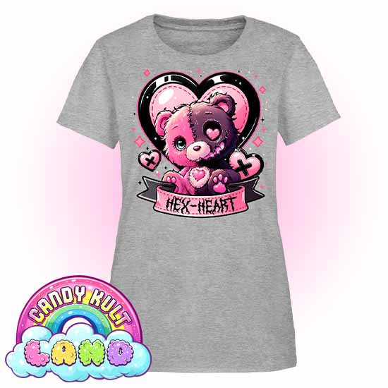 Hex-Heart - Candy Kult Land Women's FITTED T-Shirt - Candy Kult - Candy Cult - Candy Kult Land - Wishbone - Boo Kitty - Panku - Frosti - Toxic Kitten - Hex-Heart - Cult Candy - Cake High Heels - [product_vendor}