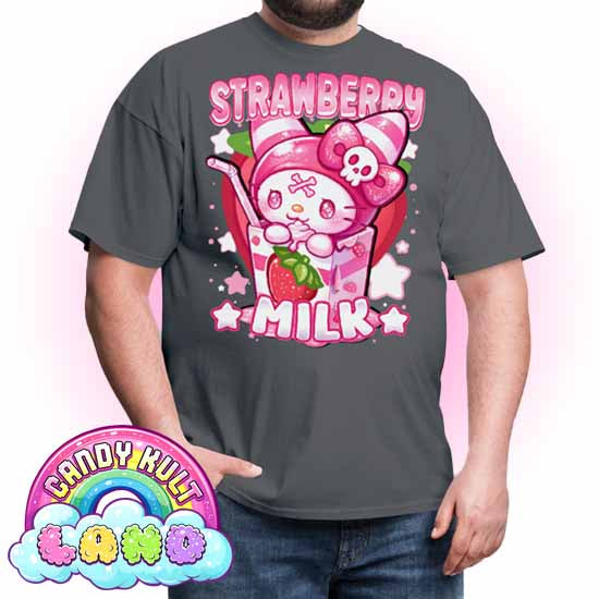 Wishbone Strawberry Milk  - Candy Kult Land Men's / Unisex Classic T-Shirt - Candy Kult - Candy Cult - Candy Kult Land - Wishbone - Boo Kitty - Panku - Frosti - Toxic Kitten - Hex-Heart - Cult Candy - Cake High Heels - [product_vendor}