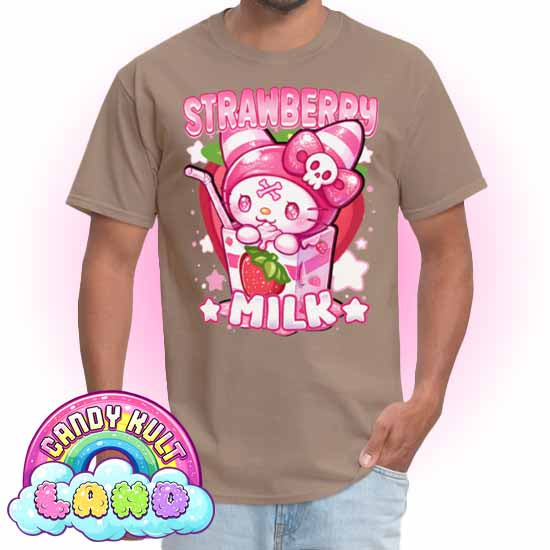 Wishbone Strawberry Milk  - Candy Kult Land Men's / Unisex Classic T-Shirt - Candy Kult - Candy Cult - Candy Kult Land - Wishbone - Boo Kitty - Panku - Frosti - Toxic Kitten - Hex-Heart - Cult Candy - Cake High Heels - [product_vendor}