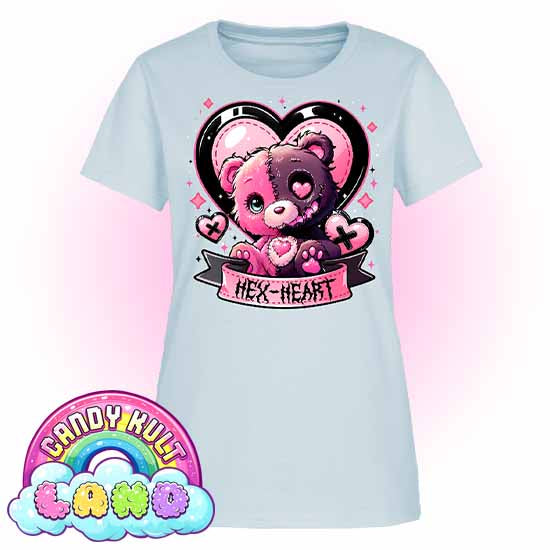 Hex-Heart - Candy Kult Land Women's FITTED T-Shirt - Candy Kult - Candy Cult - Candy Kult Land - Wishbone - Boo Kitty - Panku - Frosti - Toxic Kitten - Hex-Heart - Cult Candy - Cake High Heels - [product_vendor}