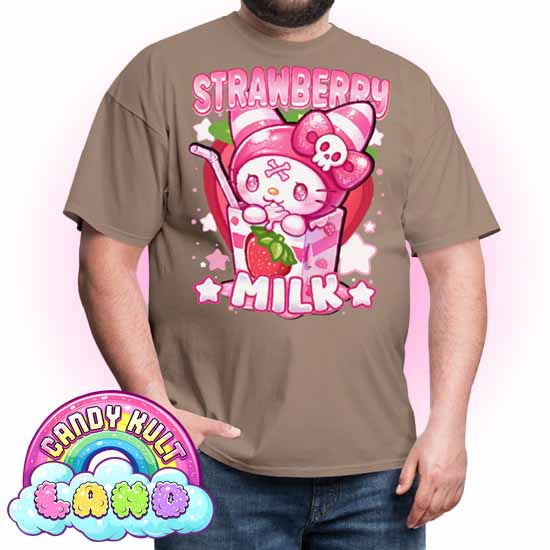 Wishbone Strawberry Milk  - Candy Kult Land Men's / Unisex Classic T-Shirt - Candy Kult - Candy Cult - Candy Kult Land - Wishbone - Boo Kitty - Panku - Frosti - Toxic Kitten - Hex-Heart - Cult Candy - Cake High Heels - [product_vendor}