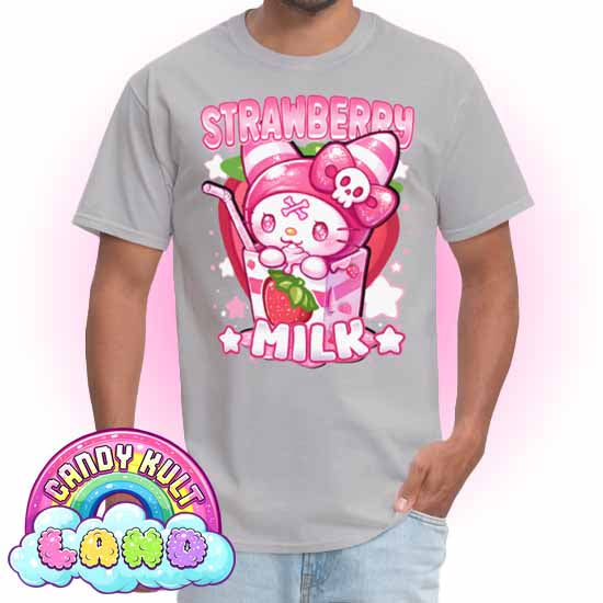 Wishbone Strawberry Milk  - Candy Kult Land Men's / Unisex Classic T-Shirt - Candy Kult - Candy Cult - Candy Kult Land - Wishbone - Boo Kitty - Panku - Frosti - Toxic Kitten - Hex-Heart - Cult Candy - Cake High Heels - [product_vendor}