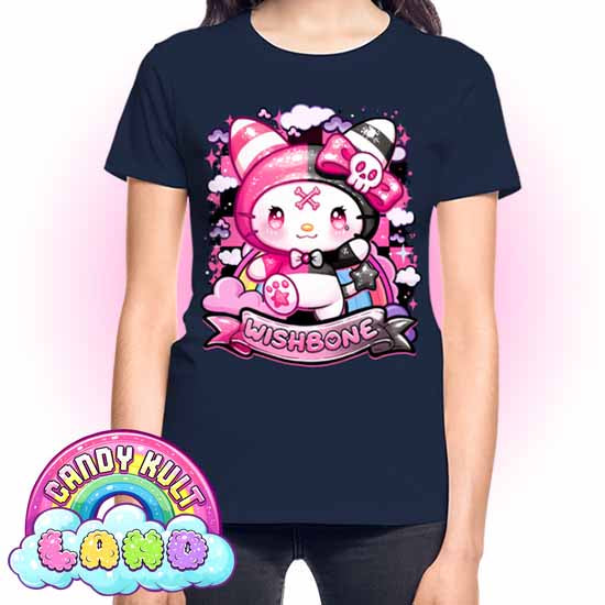 Wishbone Sparkle Punk - Candy Kult land REGULAR FIT Ladies T-Shirt - Candy Kult - Candy Cult - Candy Kult Land - Wishbone - Boo Kitty - Panku - Frosti - Toxic Kitten - Hex-Heart - Cult Candy - Cake High Heels - [product_vendor}
