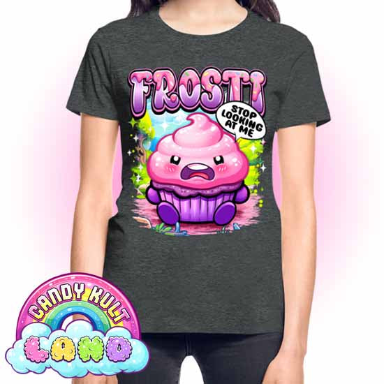 Frosti Stop Looking At Me - Candy Kult land REGULAR FIT Ladies T-Shirt - Candy Kult - Candy Cult - Candy Kult Land - Wishbone - Boo Kitty - Panku - Frosti - Toxic Kitten - Hex-Heart - Cult Candy - Cake High Heels - [product_vendor}