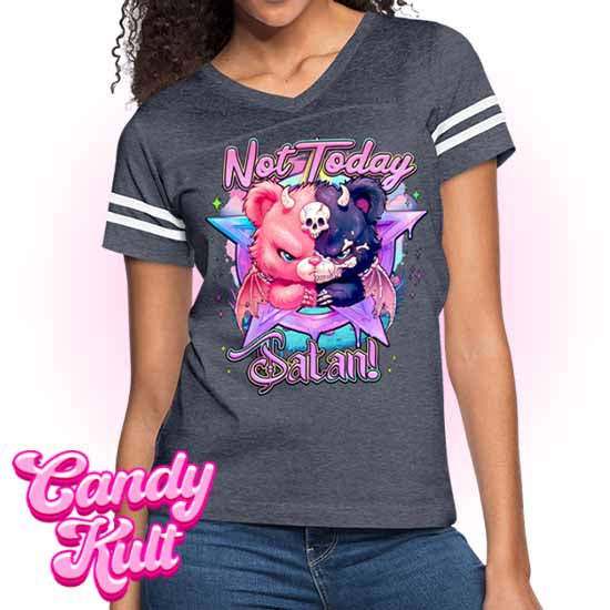 Not Today Satan Pentagram - Fright Candy Women’s Vintage Sport T-Shirt - Candy Kult - Candy Cult - Candy Kult Land - Wishbone - Boo Kitty - Panku - Frosti - Toxic Kitten - Hex-Heart - Cult Candy - Cake High Heels - [product_vendor}