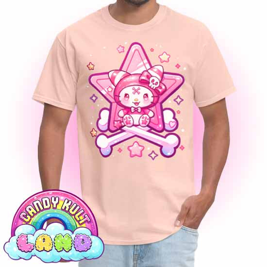 Wishbone Crossbones - Candy Kult Land COLOUR  Men's / Unisex Classic T-Shirt - Candy Kult - Candy Cult - Candy Kult Land - Wishbone - Boo Kitty - Panku - Frosti - Toxic Kitten - Hex-Heart - Cult Candy - Cake High Heels - [product_vendor}