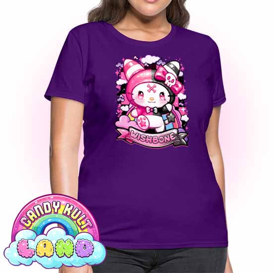 Wishbone Sparkle Punk - Candy Kult Land Women's FITTED T-Shirt - Candy Kult - Candy Cult - Candy Kult Land - Wishbone - Boo Kitty - Panku - Frosti - Toxic Kitten - Hex-Heart - Cult Candy - Cake High Heels - [product_vendor}
