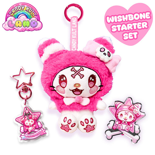 Wishbone Starter Set ✦ Plush, Pin + Keychain Bundle