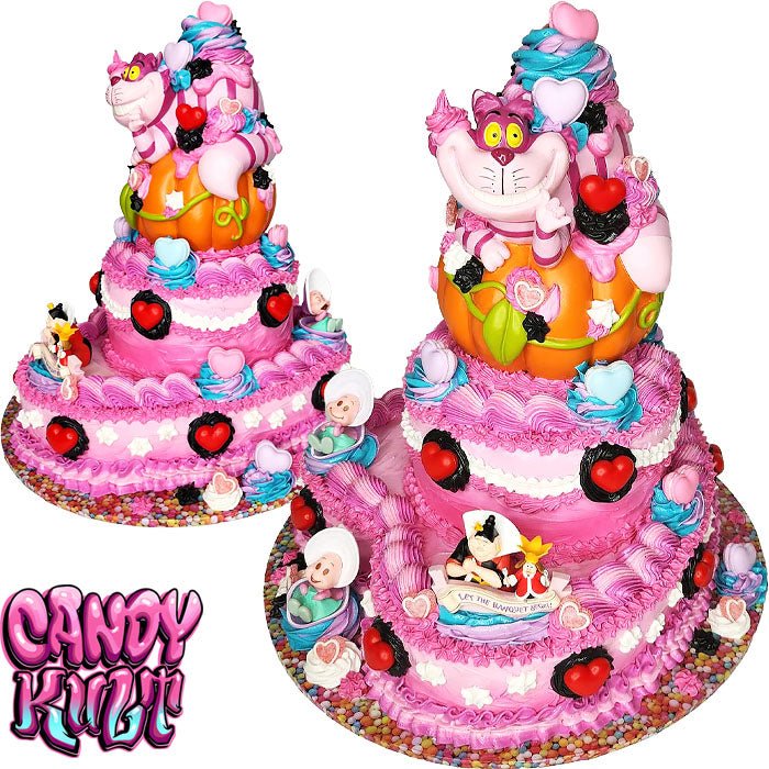 Alice In Wonderland 2 Tier Heart Cake Sculpture Candy Kult Alice In Wonderland Cake Disney Candy Cult - Candy Kult Land - Wishbone - Boo Kitty - Panku - Frosti - Toxic Kitten - Hex - Heart - Cult Candy - Ca