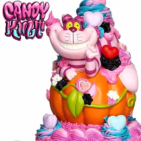 Alice In Wonderland 2 Tier Heart Cake Sculpture Candy Kult Alice In Wonderland Cake Disney Candy Cult - Candy Kult Land - Wishbone - Boo Kitty - Panku - Frosti - Toxic Kitten - Hex - Heart - Cult Candy - Ca