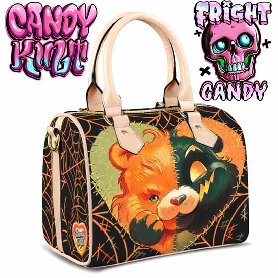 All Stitched Up Fright Candy Beige Boston Crossbody Handbag Candy Kult Bag care bears Crossbody Candy Cult - Candy Kult Land - Wishbone - Boo Kitty - Panku - Frosti - Toxic Kitten - Hex - Heart - Cult Candy - Ca