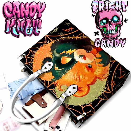 All Stitched Up Fright Candy White PU Leather Crossbody Handbag Candy Kult Bag care bears Crossbody Candy Cult - Candy Kult Land - Wishbone - Boo Kitty - Panku - Frosti - Toxic Kitten - Hex - Heart - Cult Candy - Ca