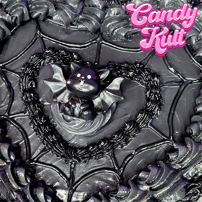 Bat Kitty Black Cake Candy Kult Convertible Crossbody Bag / Hand Bag Candy Kult Bag Crossbody spooky Candy Cult - Candy Kult Land - Wishbone - Boo Kitty - Panku - Frosti - Toxic Kitten - Hex - Heart - Cult Candy - Ca