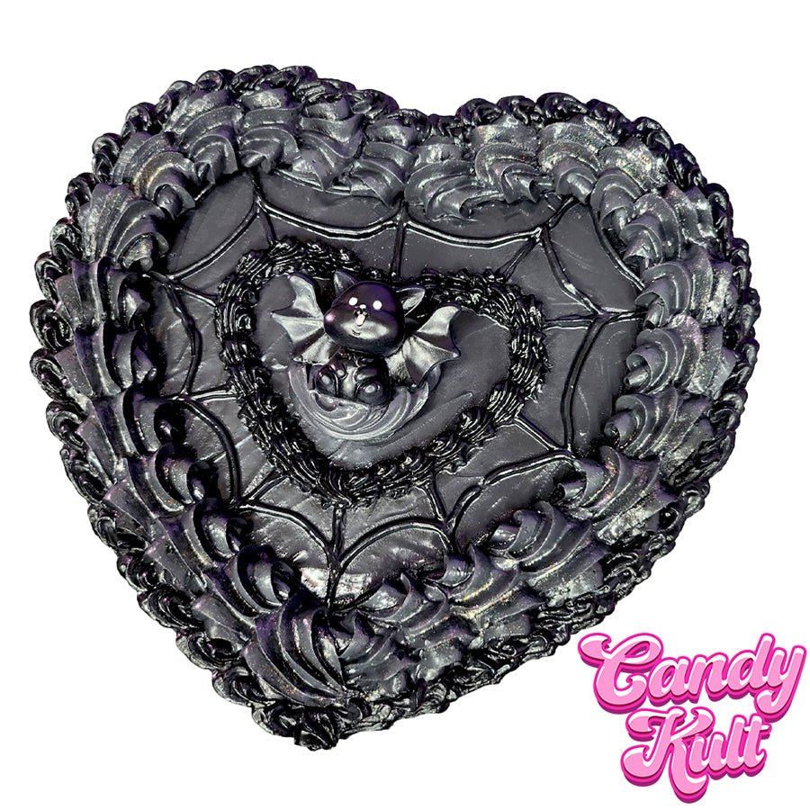 Bat Kitty Black Cake Candy Kult Convertible Crossbody Bag / Hand Bag Candy Kult Bag Crossbody spooky Candy Cult - Candy Kult Land - Wishbone - Boo Kitty - Panku - Frosti - Toxic Kitten - Hex - Heart - Cult Candy - Ca