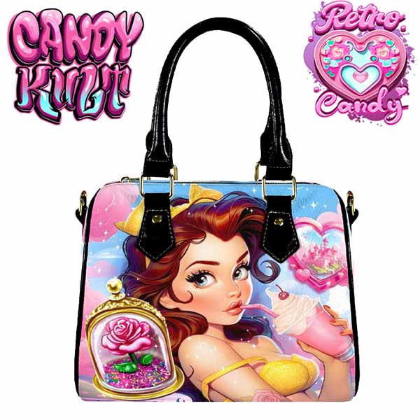Beauty & The Beast Retro Candy Boston Crossbody Handbag Candy Kult Bag Beauty & The Beast belle Candy Cult - Candy Kult Land - Wishbone - Boo Kitty - Panku - Frosti - Toxic Kitten - Hex - Heart - Cult Candy - Ca