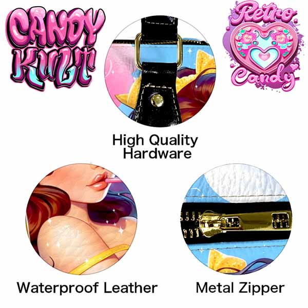 Beauty & The Beast Retro Candy Boston Crossbody Handbag Candy Kult Bag Beauty & The Beast belle Candy Cult - Candy Kult Land - Wishbone - Boo Kitty - Panku - Frosti - Toxic Kitten - Hex - Heart - Cult Candy - Ca