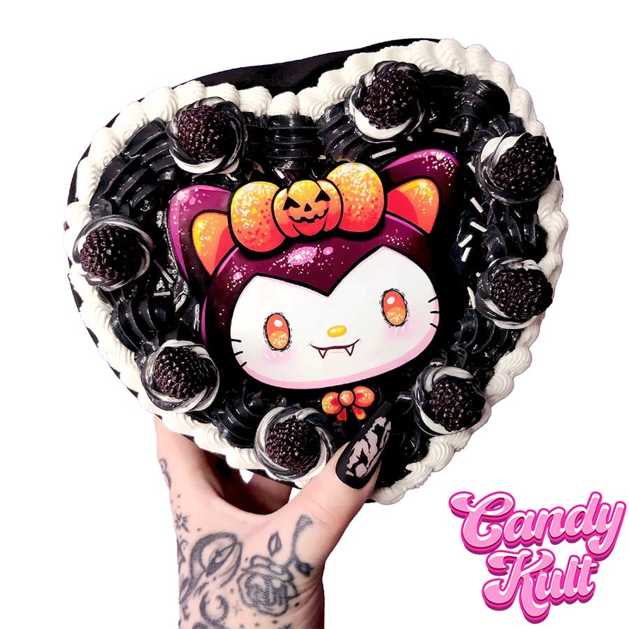 Boo Kitty Black Raspberry Cake Candy Kult Convertible Crossbody Bag / Hand Bag Candy Kult Bag Boo Kitty candy kult land Candy Cult - Candy Kult Land - Wishbone - Boo Kitty - Panku - Frosti - Toxic Kitten - Hex - Heart - Cult Candy - Ca