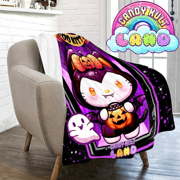 Boo Kitty Coffin Candy Kult Land Micro Fleece Blanket Candy Kult 40 x 50 Inch Boo Kitty ck land Candy Cult - Candy Kult Land - Wishbone - Boo Kitty - Panku - Frosti - Toxic Kitten - Hex - Heart - Cult Candy - Ca