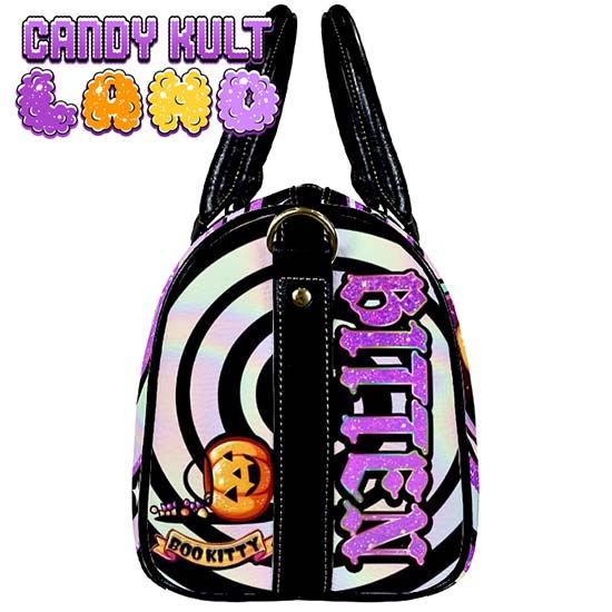Boo Kitty Origins Bitten Candy Kult Land Boston Crossbody Handbag Candy Kult Bag Boo Kitty Boo Kitty Origins Candy Cult - Candy Kult Land - Wishbone - Boo Kitty - Panku - Frosti - Toxic Kitten - Hex - Heart - Cult Candy - Ca