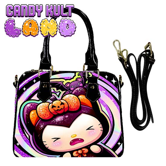 Boo Kitty Origins Bitten Candy Kult Land Boston Crossbody Handbag Candy Kult Bag Boo Kitty Boo Kitty Origins Candy Cult - Candy Kult Land - Wishbone - Boo Kitty - Panku - Frosti - Toxic Kitten - Hex - Heart - Cult Candy - Ca