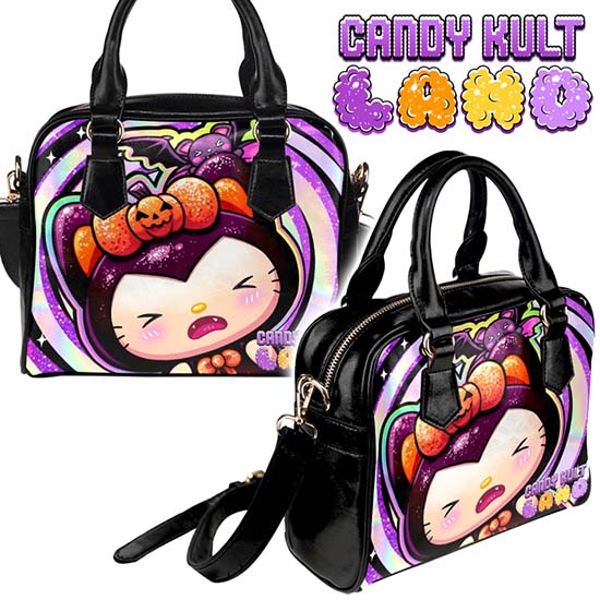 Boo Kitty Origins Bitten Candy Kult Land Classic Crossbody Handbag Candy Kult Bag Boo Kitty Boo Kitty Origins Candy Cult - Candy Kult Land - Wishbone - Boo Kitty - Panku - Frosti - Toxic Kitten - Hex - Heart - Cult Candy - Ca