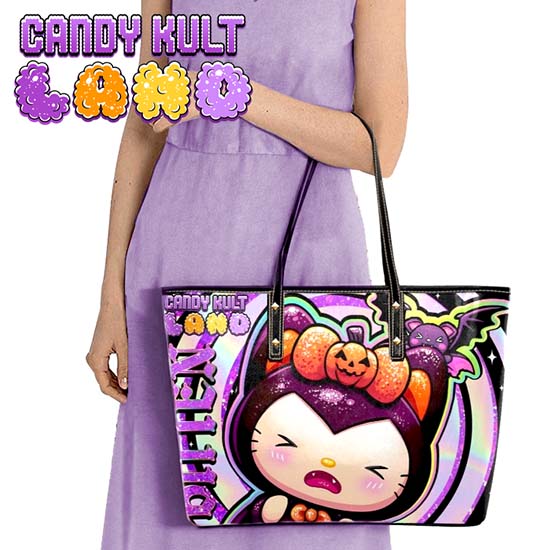 Boo Kitty Origins Bitten Candy Kult Land Large Tote Bag Candy Kult Bag Boo Kitty Boo Kitty Origins Candy Cult - Candy Kult Land - Wishbone - Boo Kitty - Panku - Frosti - Toxic Kitten - Hex - Heart - Cult Candy - Ca