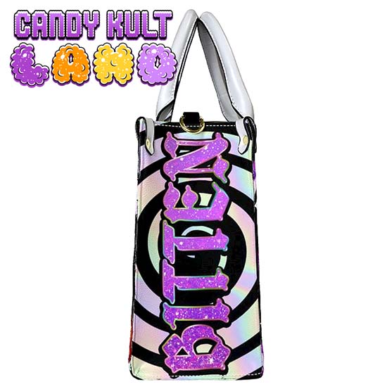 Boo Kitty Origins Bitten Candy Kult Land White PU Leather Crossbody Handbag Candy Kult Bag Boo Kitty Boo Kitty Origins Candy Cult - Candy Kult Land - Wishbone - Boo Kitty - Panku - Frosti - Toxic Kitten - Hex - Heart - Cult Candy - Ca