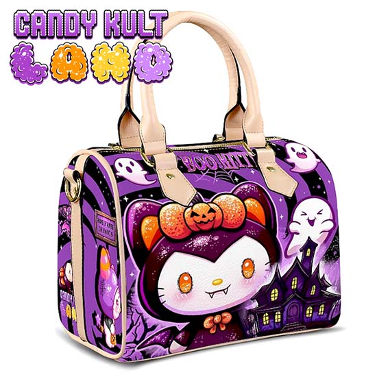 Boo Kitty Origins Candy Kult Land Beige Boston Crossbody Handbag Candy Kult Bag Boo Kitty Boo Kitty Origins Candy Cult - Candy Kult Land - Wishbone - Boo Kitty - Panku - Frosti - Toxic Kitten - Hex - Heart - Cult Candy - Ca