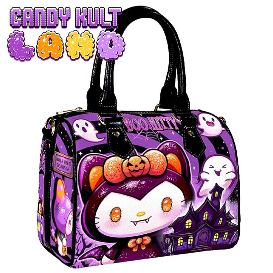 Boo Kitty Origins Candy Kult Land Boston Crossbody Handbag Candy Kult Bag Boo Kitty Boo Kitty Origins Candy Cult - Candy Kult Land - Wishbone - Boo Kitty - Panku - Frosti - Toxic Kitten - Hex - Heart - Cult Candy - Ca