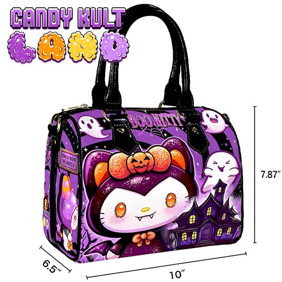 Boo Kitty Origins Candy Kult Land Boston Crossbody Handbag Candy Kult Bag Boo Kitty Boo Kitty Origins Candy Cult - Candy Kult Land - Wishbone - Boo Kitty - Panku - Frosti - Toxic Kitten - Hex - Heart - Cult Candy - Ca