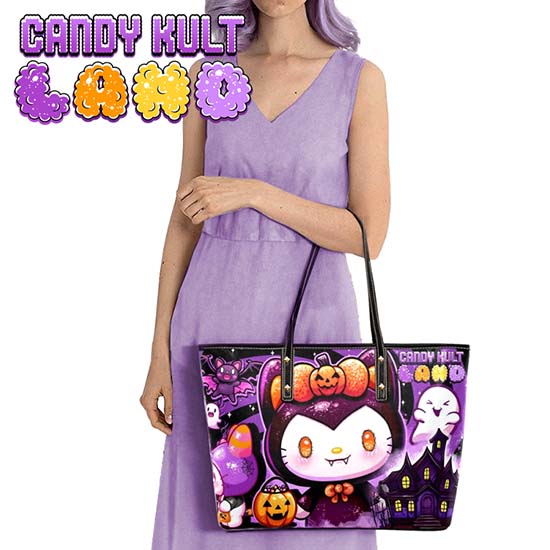 Boo Kitty Origins Candy Kult Land Large Tote Bag Candy Kult Bag Boo Kitty Boo Kitty Origins Candy Cult - Candy Kult Land - Wishbone - Boo Kitty - Panku - Frosti - Toxic Kitten - Hex - Heart - Cult Candy - Ca