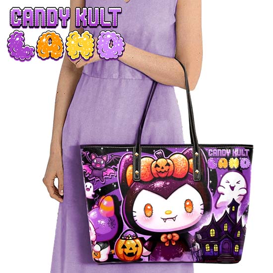 Boo Kitty Origins Candy Kult Land Large Tote Bag Candy Kult Bag Boo Kitty Boo Kitty Origins Candy Cult - Candy Kult Land - Wishbone - Boo Kitty - Panku - Frosti - Toxic Kitten - Hex - Heart - Cult Candy - Ca