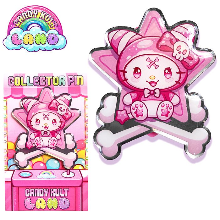 Candy Kult Collector Pin Set - Character Trio Bundle Candy Kult Boo Kitty Boo Kitty Origins candy kult land Candy Cult - Candy Kult Land - Wishbone - Boo Kitty - Panku - Frosti - Toxic Kitten - Hex - Heart - Cult Candy - Ca