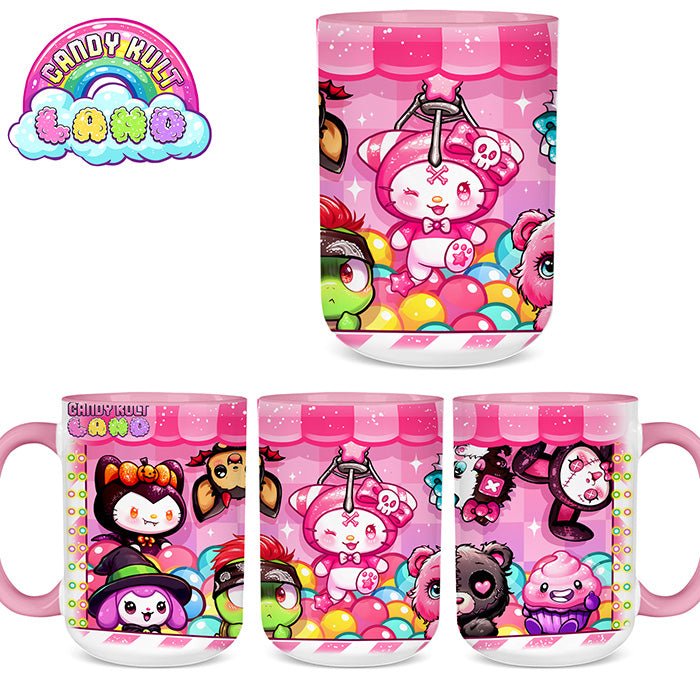 Candy Kult Land Arcade Claw Machine Mug Candy Kult Boo Kitty candy kult land cauldra Candy Cult - Candy Kult Land - Wishbone - Boo Kitty - Panku - Frosti - Toxic Kitten - Hex - Heart - Cult Candy - Ca