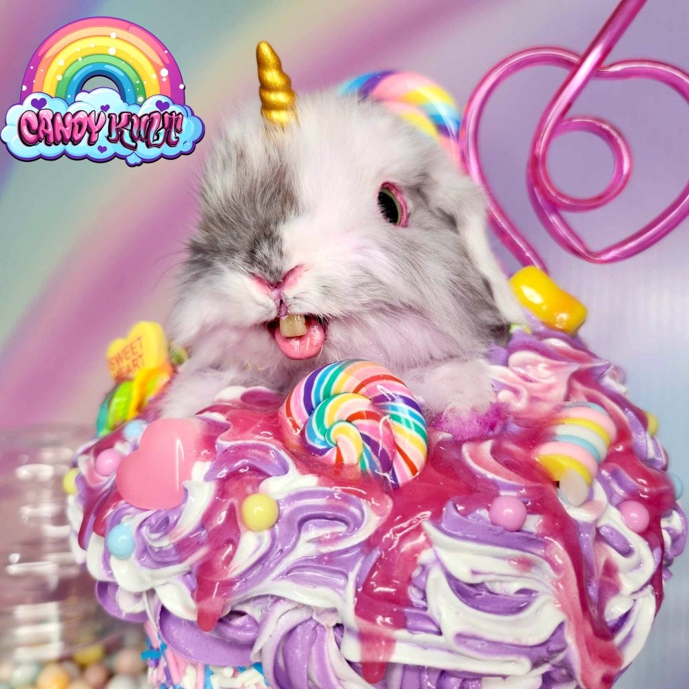 Cotton Candy Milkshake Bunnicorn Candy Kult bunny milkshake taxidermy Candy Cult - Candy Kult Land - Wishbone - Boo Kitty - Panku - Frosti - Toxic Kitten - Hex - Heart - Cult Candy - Ca