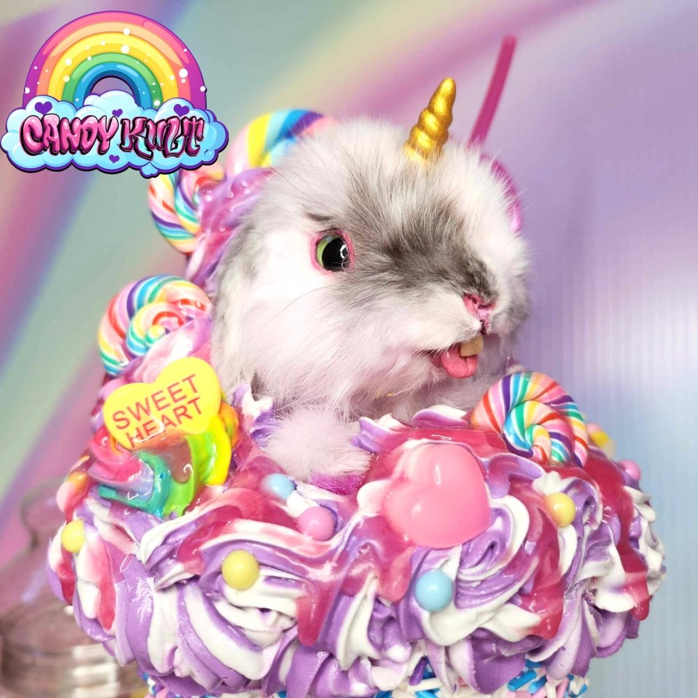 Cotton Candy Milkshake Bunnicorn Candy Kult bunny milkshake taxidermy Candy Cult - Candy Kult Land - Wishbone - Boo Kitty - Panku - Frosti - Toxic Kitten - Hex - Heart - Cult Candy - Ca