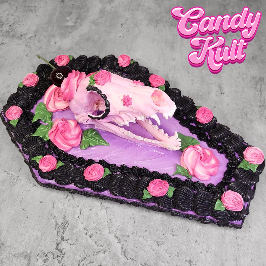 Day of the Dead Sugar Skull Cake Fox Skull Wall Mount Candy Kult Skull Sugar Skull taxidermy Candy Cult - Candy Kult Land - Wishbone - Boo Kitty - Panku - Frosti - Toxic Kitten - Hex - Heart - Cult Candy - Ca