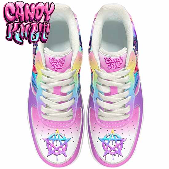 Demonic Bear Candy Kult Kicks Women's Sneakers V3 Candy Kult 36 NOTED Candy Cult - Candy Kult Land - Wishbone - Boo Kitty - Panku - Frosti - Toxic Kitten - Hex - Heart - Cult Candy - Ca