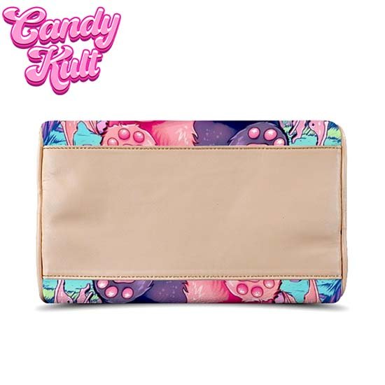 Demonic Bear Fright Candy Beige Boston Crossbody Handbag Candy Kult Bag care bears Crossbody Candy Cult - Candy Kult Land - Wishbone - Boo Kitty - Panku - Frosti - Toxic Kitten - Hex - Heart - Cult Candy - Ca