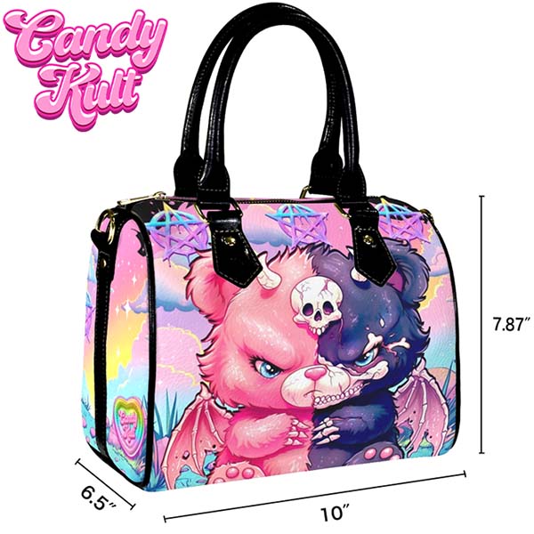 Demonic Bear Fright Candy Boston Crossbody Handbag Candy Kult Bag care bears Crossbody Candy Cult - Candy Kult Land - Wishbone - Boo Kitty - Panku - Frosti - Toxic Kitten - Hex - Heart - Cult Candy - Ca