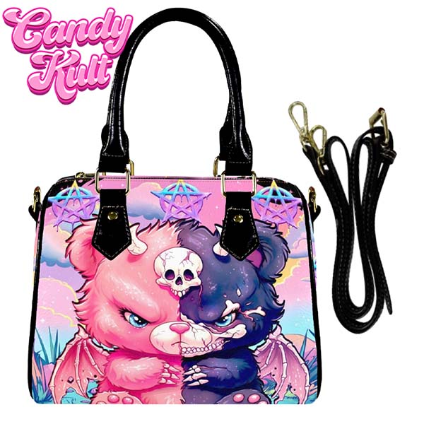 Demonic Bear Fright Candy Boston Crossbody Handbag Candy Kult Bag care bears Crossbody Candy Cult - Candy Kult Land - Wishbone - Boo Kitty - Panku - Frosti - Toxic Kitten - Hex - Heart - Cult Candy - Ca